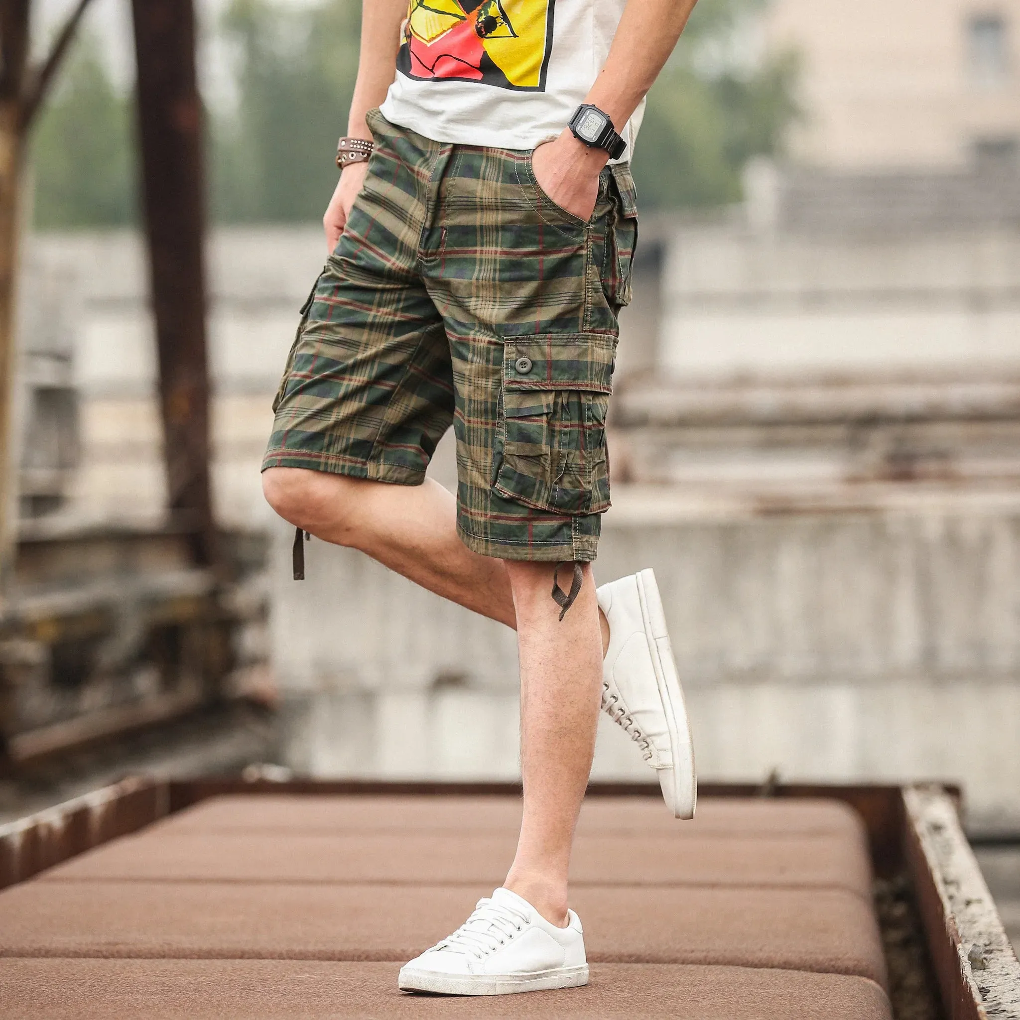 Men Casual Cotton Cargo Pants