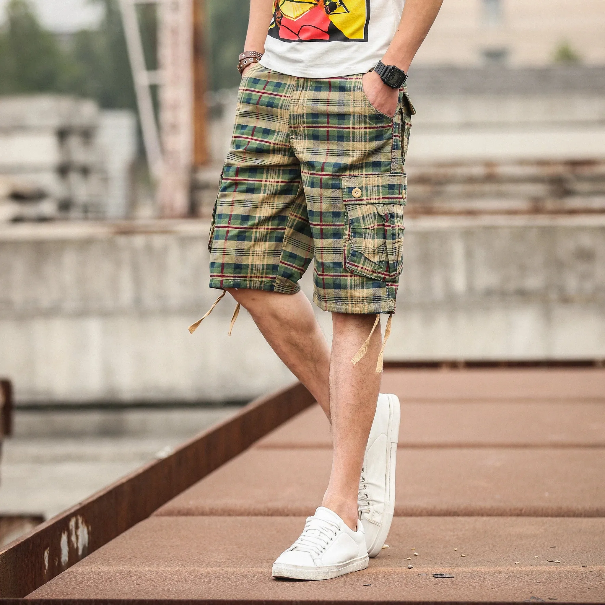 Men Casual Cotton Cargo Pants