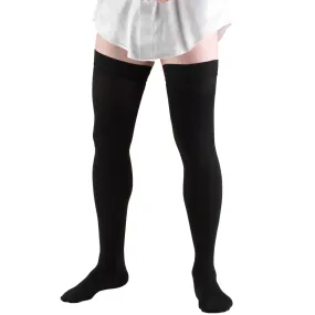 Men's Thigh High Dress Socks, 20-30 mmHg, Black,  1945