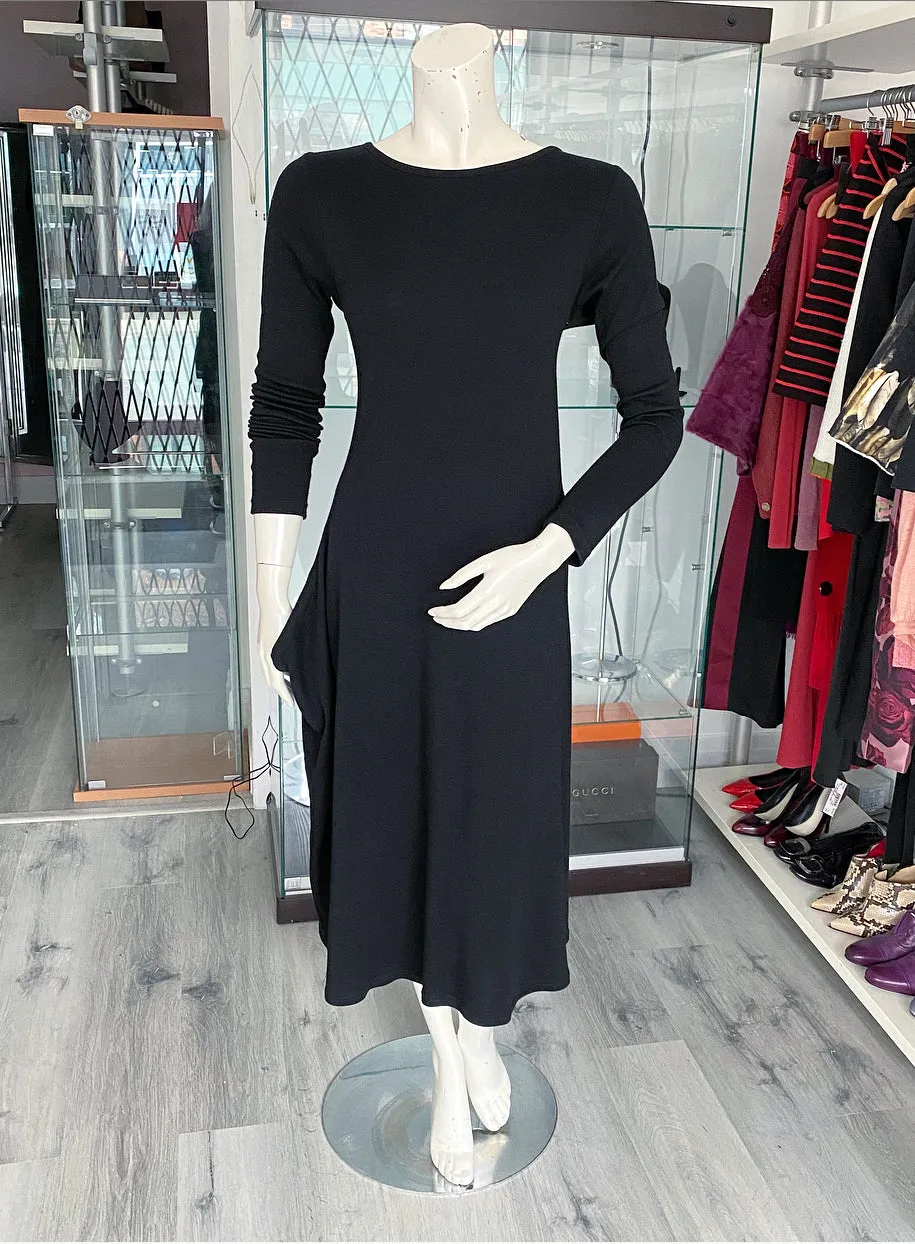Michiko by Y's Yohji Yamamoto Black Knit Maxi Dress - S