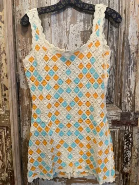 Mini Flower Crochet Dress