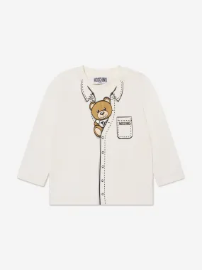 Moschino Baby Boys Long Sleeve T-Shirt in Ivory