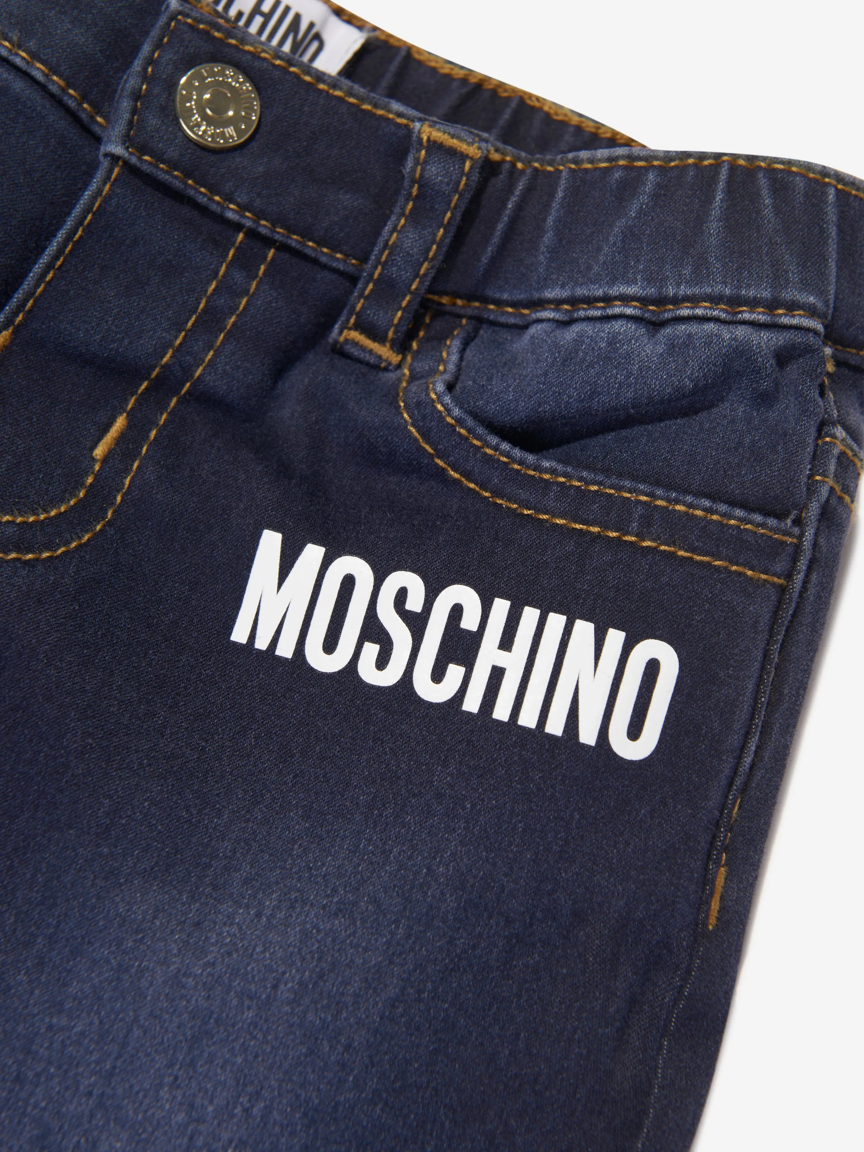 Moschino Baby Teddy Bear Jeans in Blue