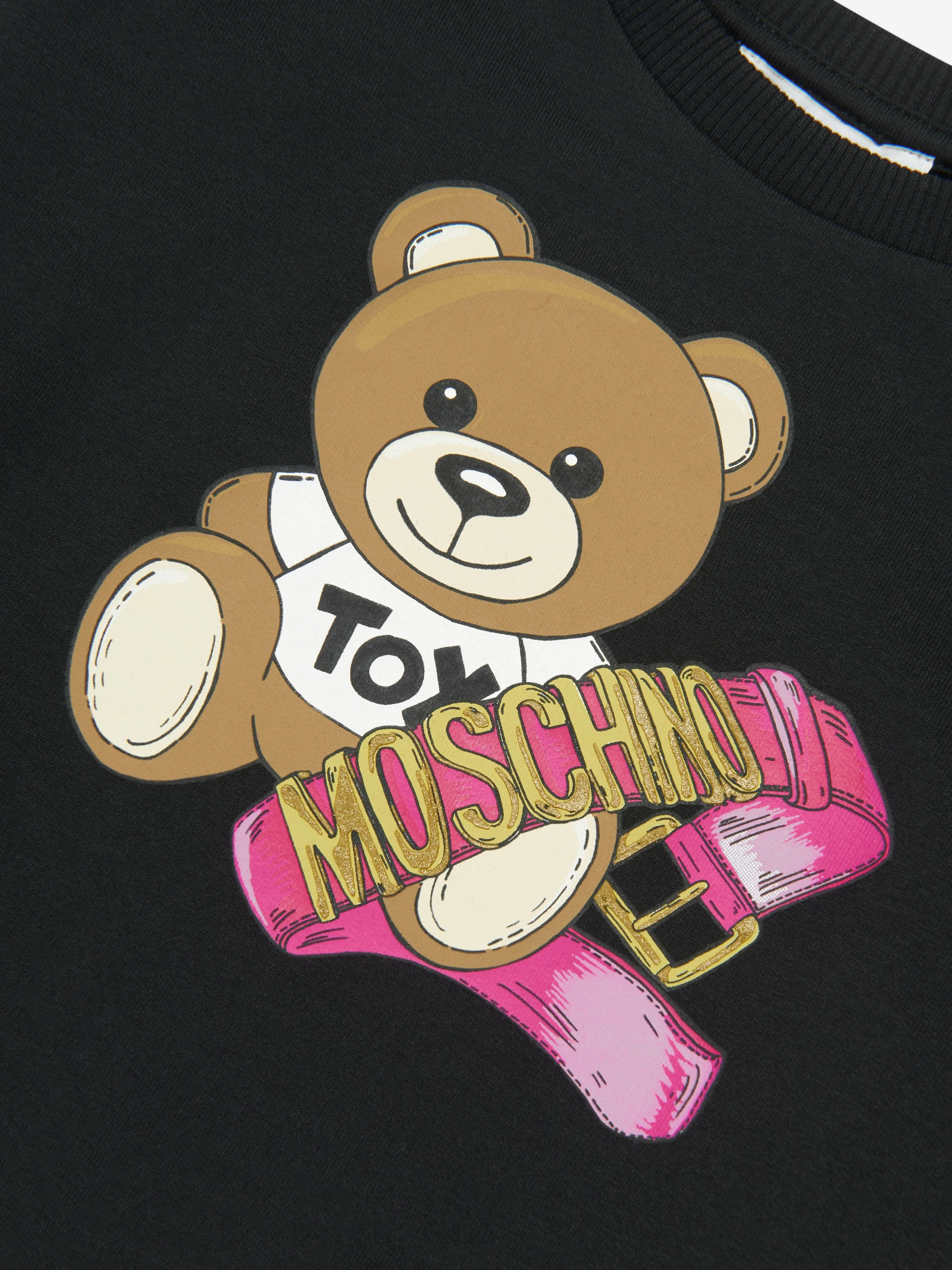 Moschino Girls Teddy Bear Sweatshirt in Black