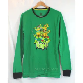 NEW Nickelodeon TMNT Ninja Turtle Mens Thermal Long Undewear Pajama Top Green