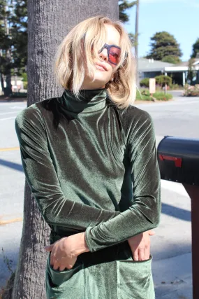 No.6 Ruffle Gloria Turtleneck Forest Velvet