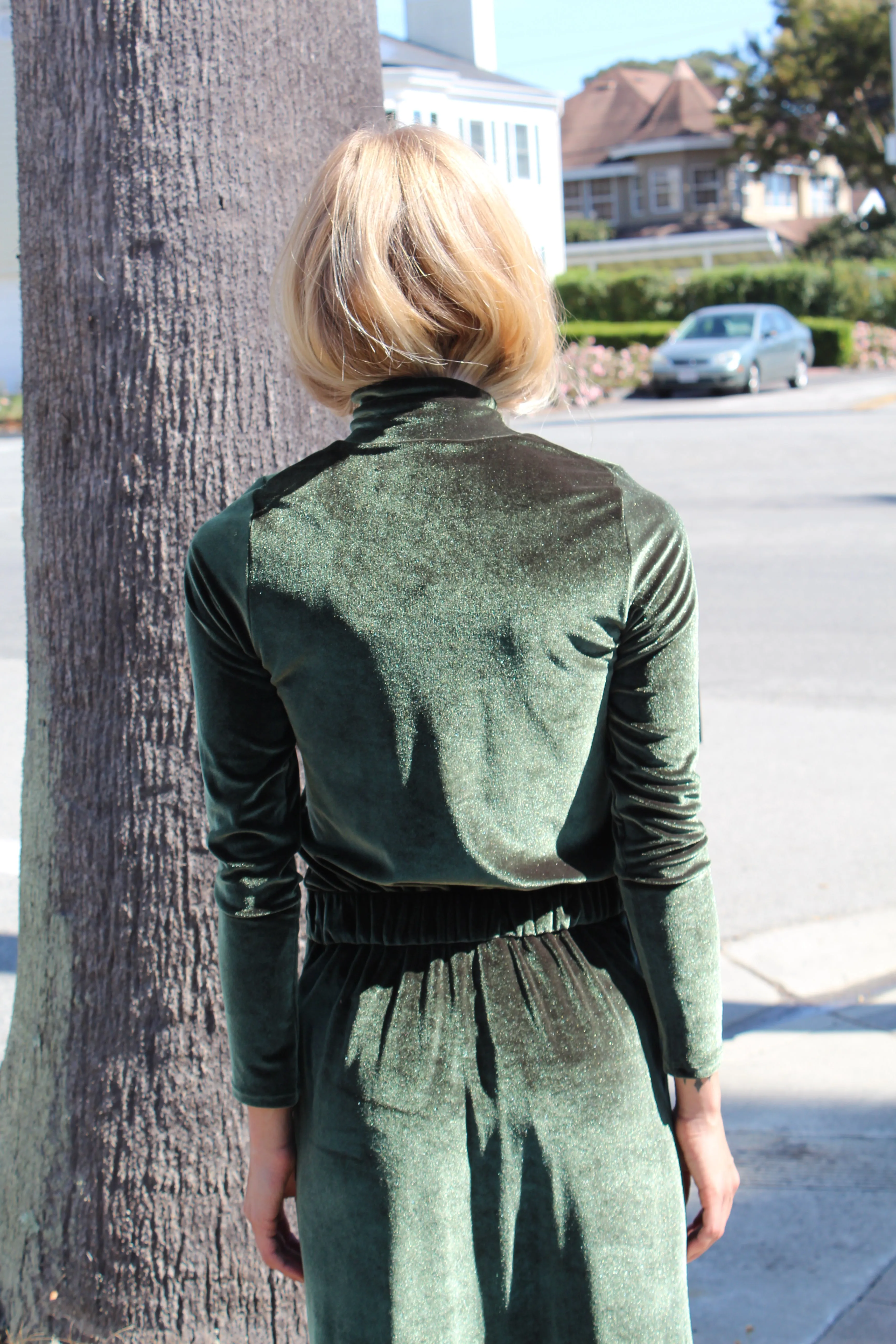 No.6 Ruffle Gloria Turtleneck Forest Velvet