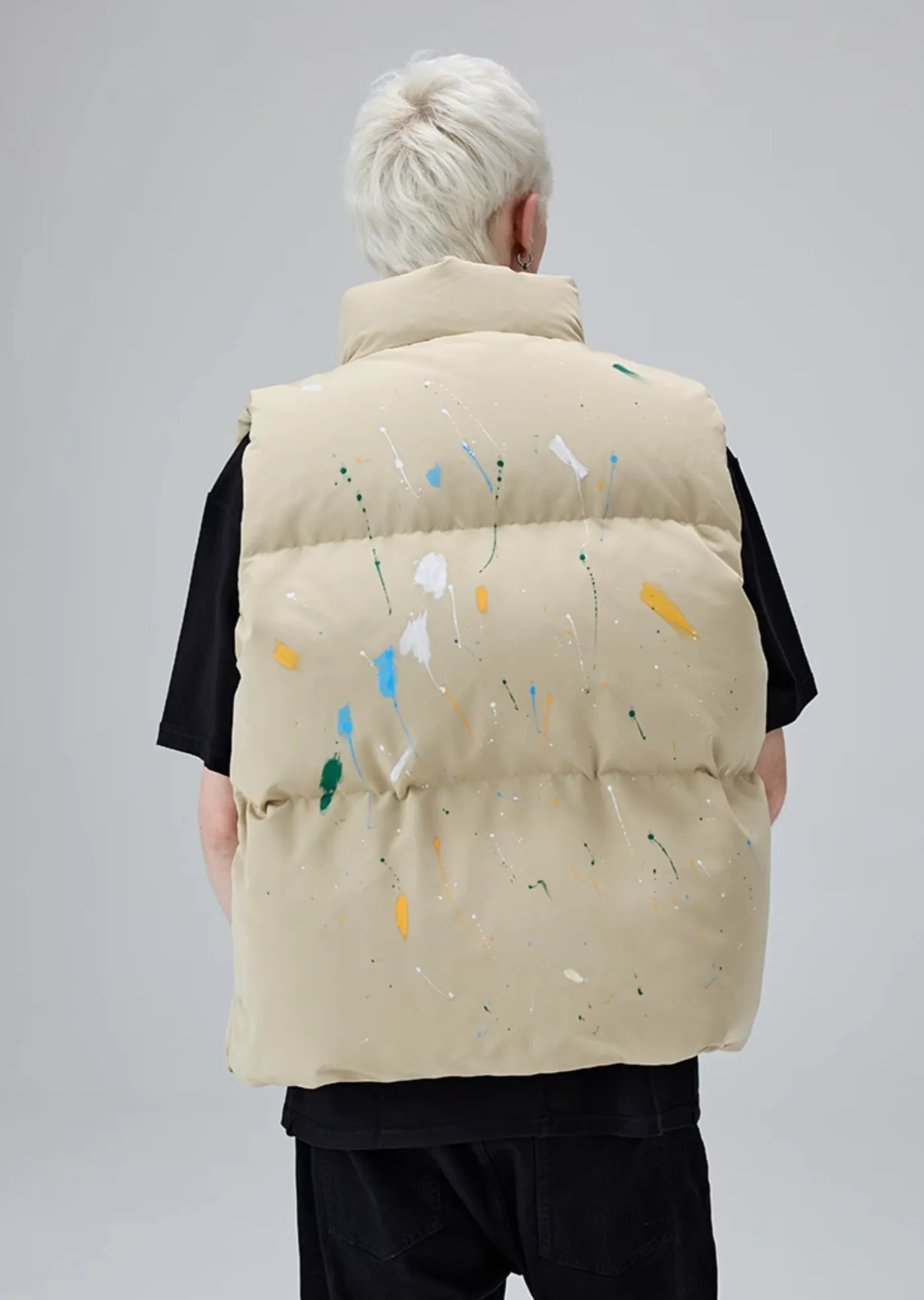 Off-White Paint Speckled Down Body Warmer
