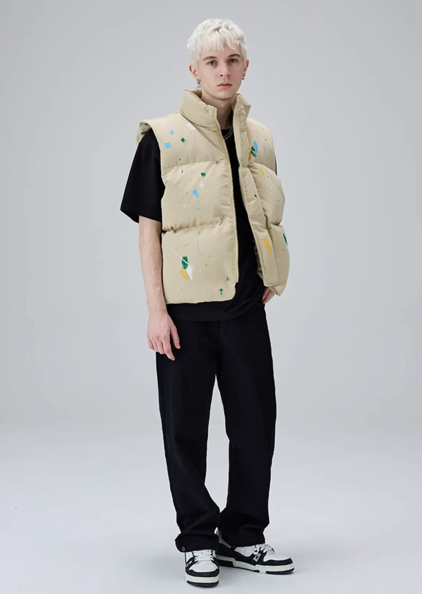 Off-White Paint Speckled Down Body Warmer