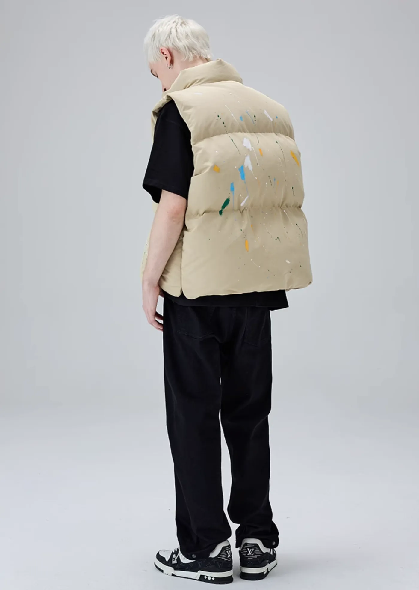 Off-White Paint Speckled Down Body Warmer