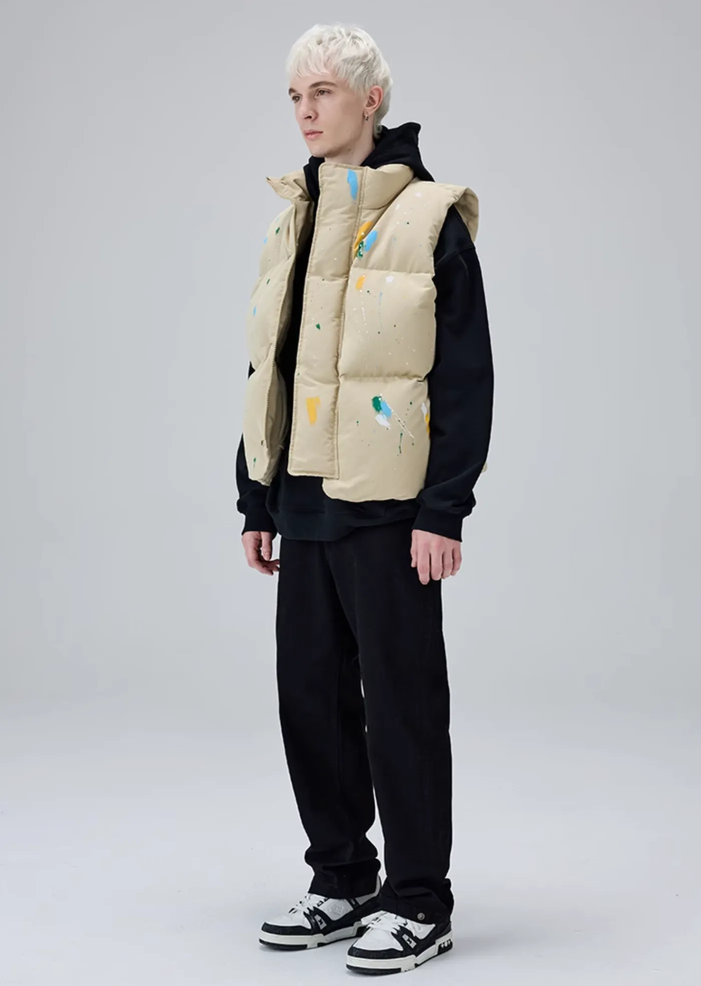 Off-White Paint Speckled Down Body Warmer