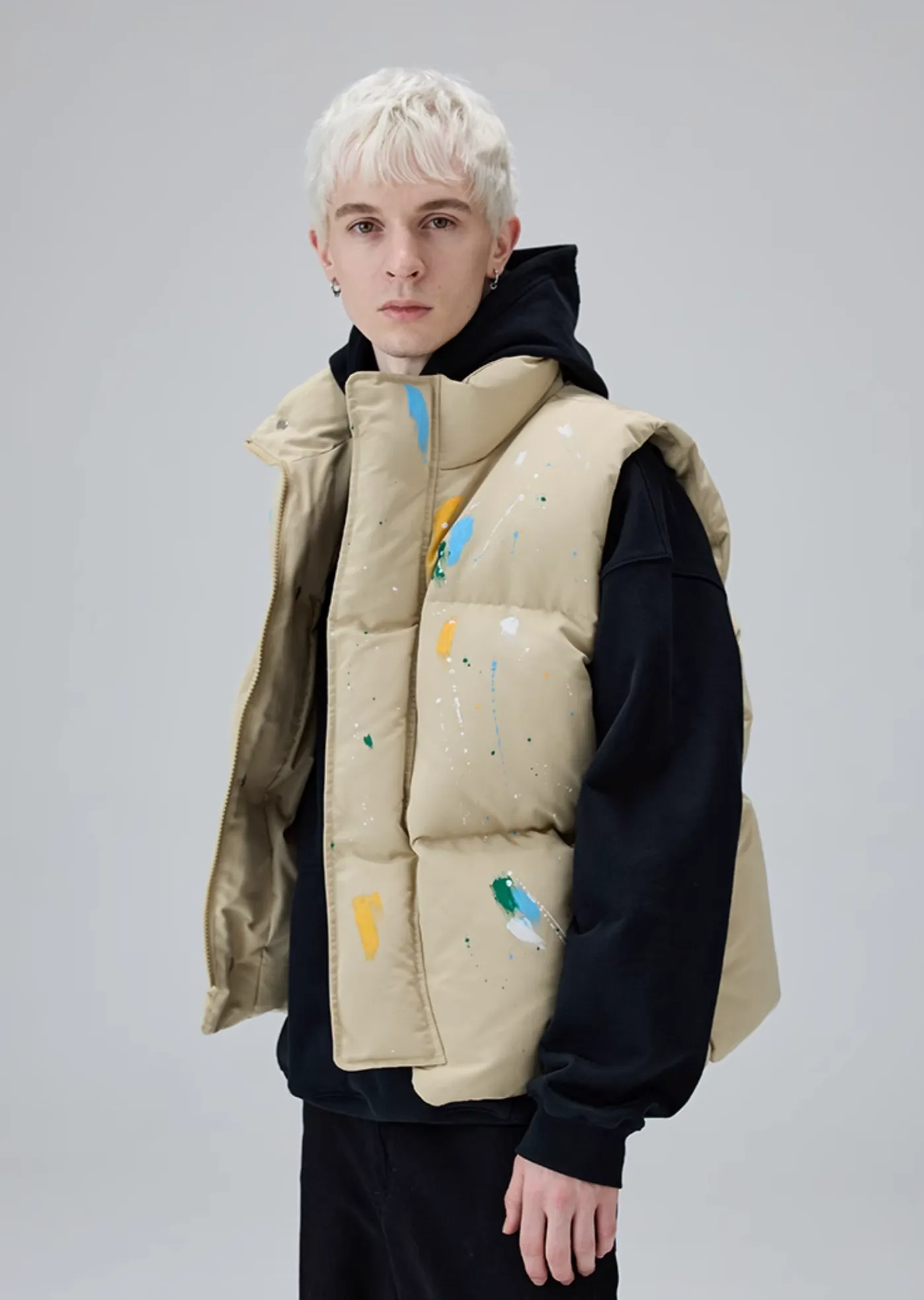 Off-White Paint Speckled Down Body Warmer