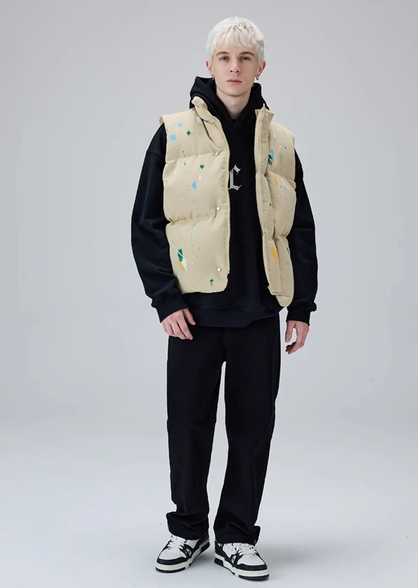 Off-White Paint Speckled Down Body Warmer