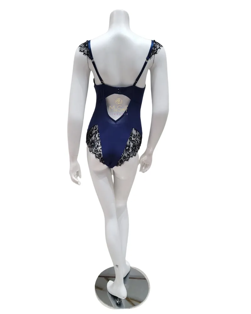 Oh La La Cheri Nicole Estate Blue & Black Molded Cup Teddy