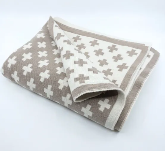 Organic-cotton Cot Blankets - Cashew