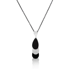 Ovale Silver Black Necklace