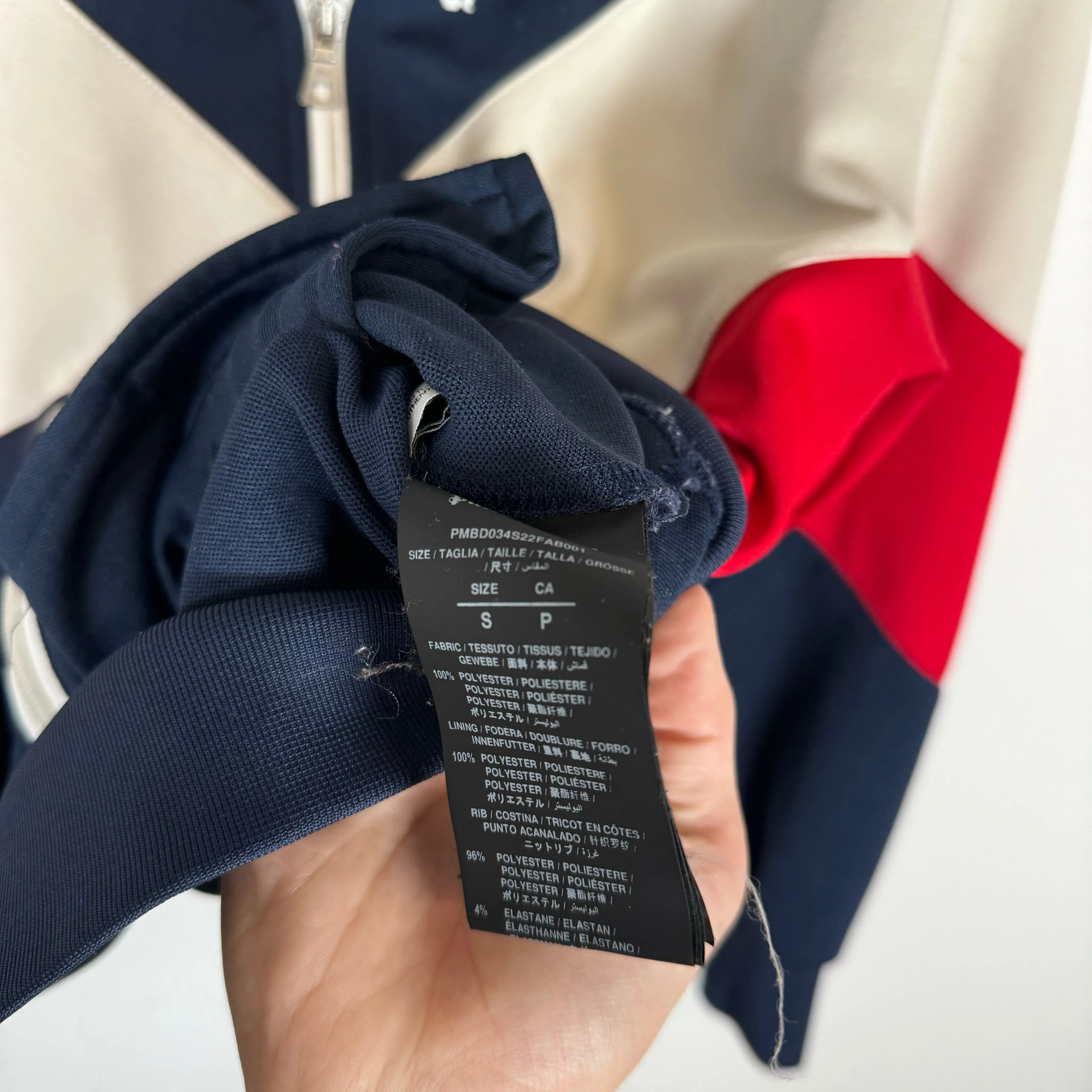 Palm Angels Navy/Red Paneled Track Jacket Size S