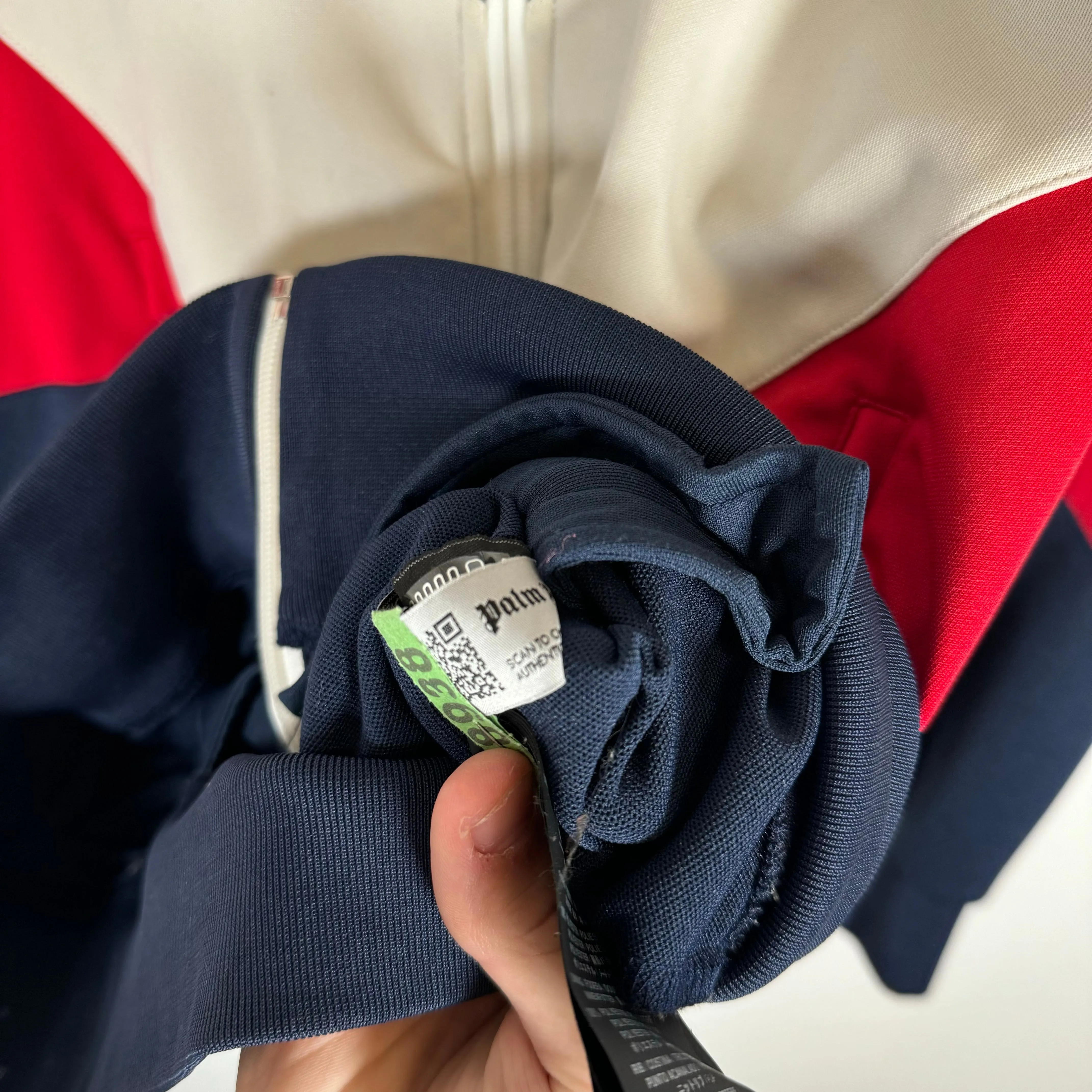 Palm Angels Navy/Red Paneled Track Jacket Size S