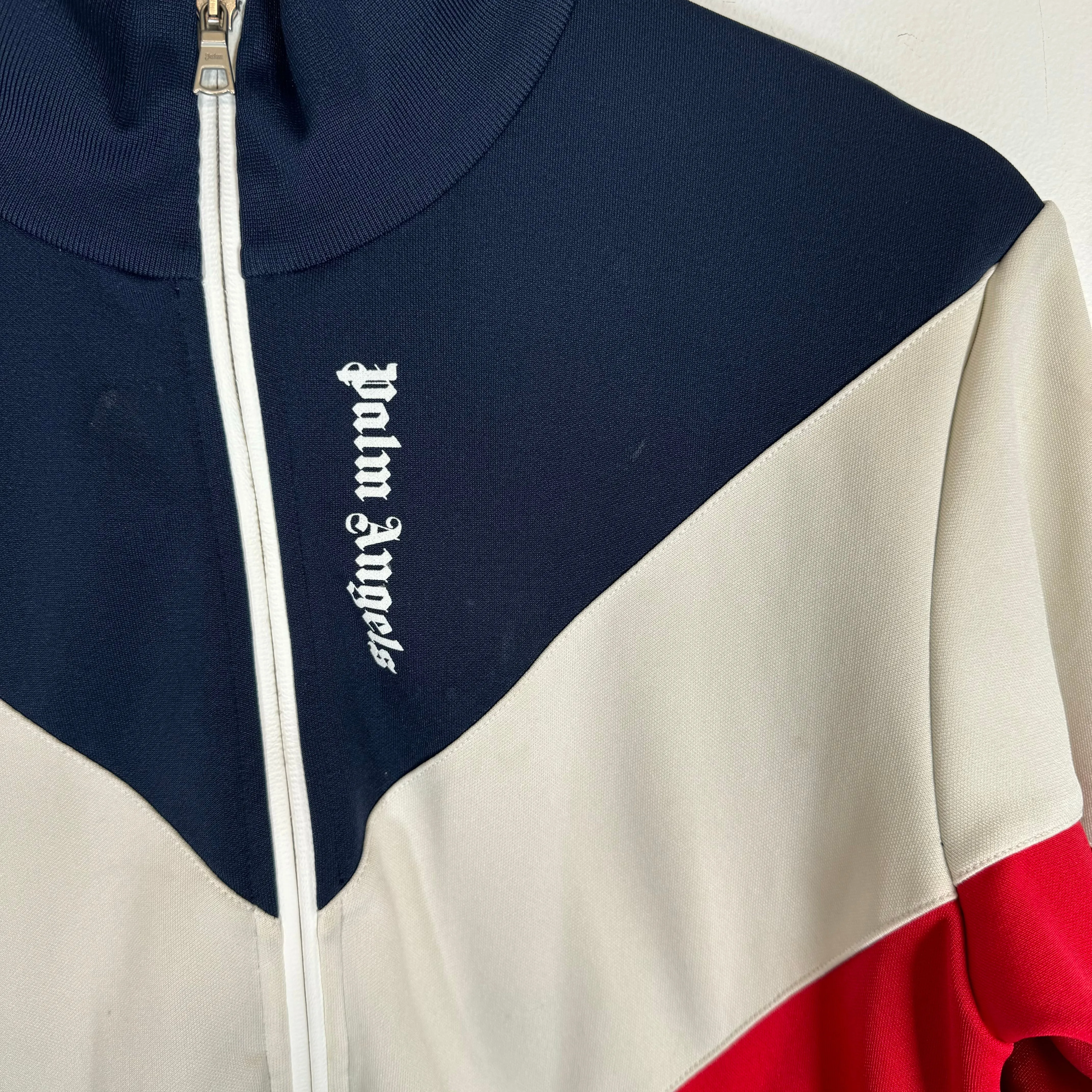 Palm Angels Navy/Red Paneled Track Jacket Size S