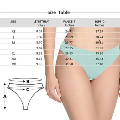 Personalized Christmas House Underwear for Her Custom Face Women's Classic Thongs Gift For Her