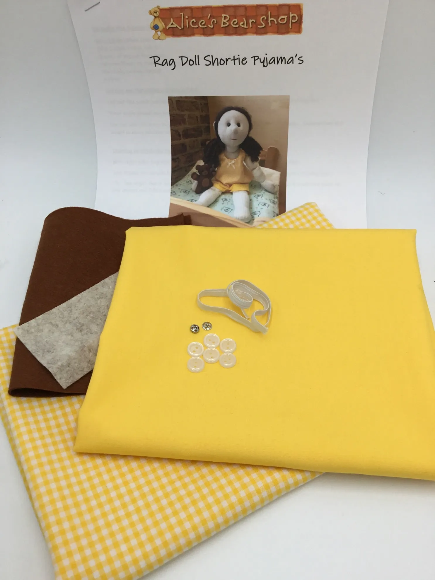 Rag Doll Shortie Pyjama Kit - 4 Colour Choices