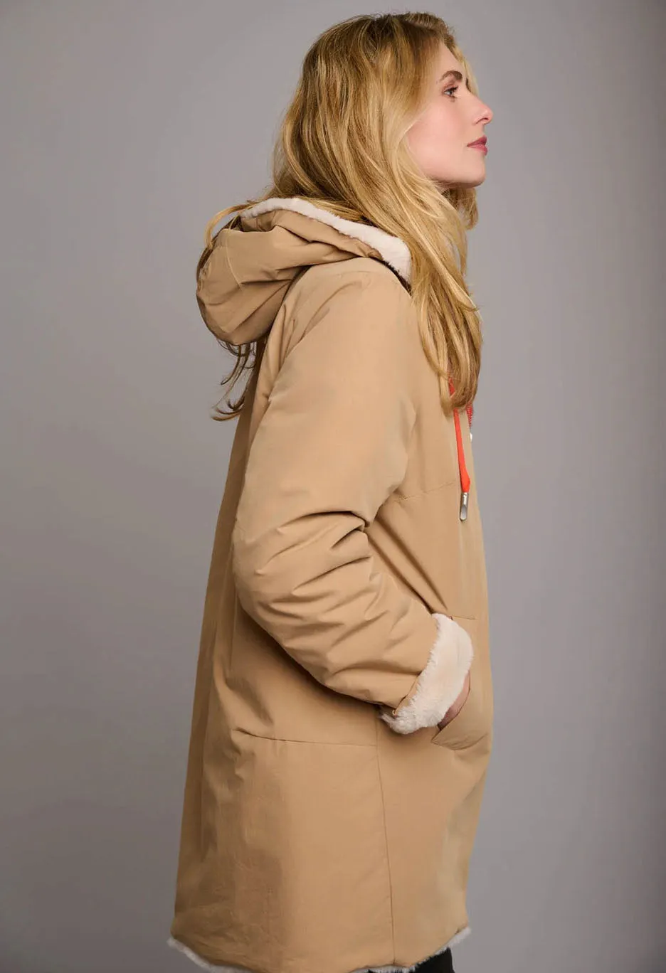 Reversible Hooded Coat