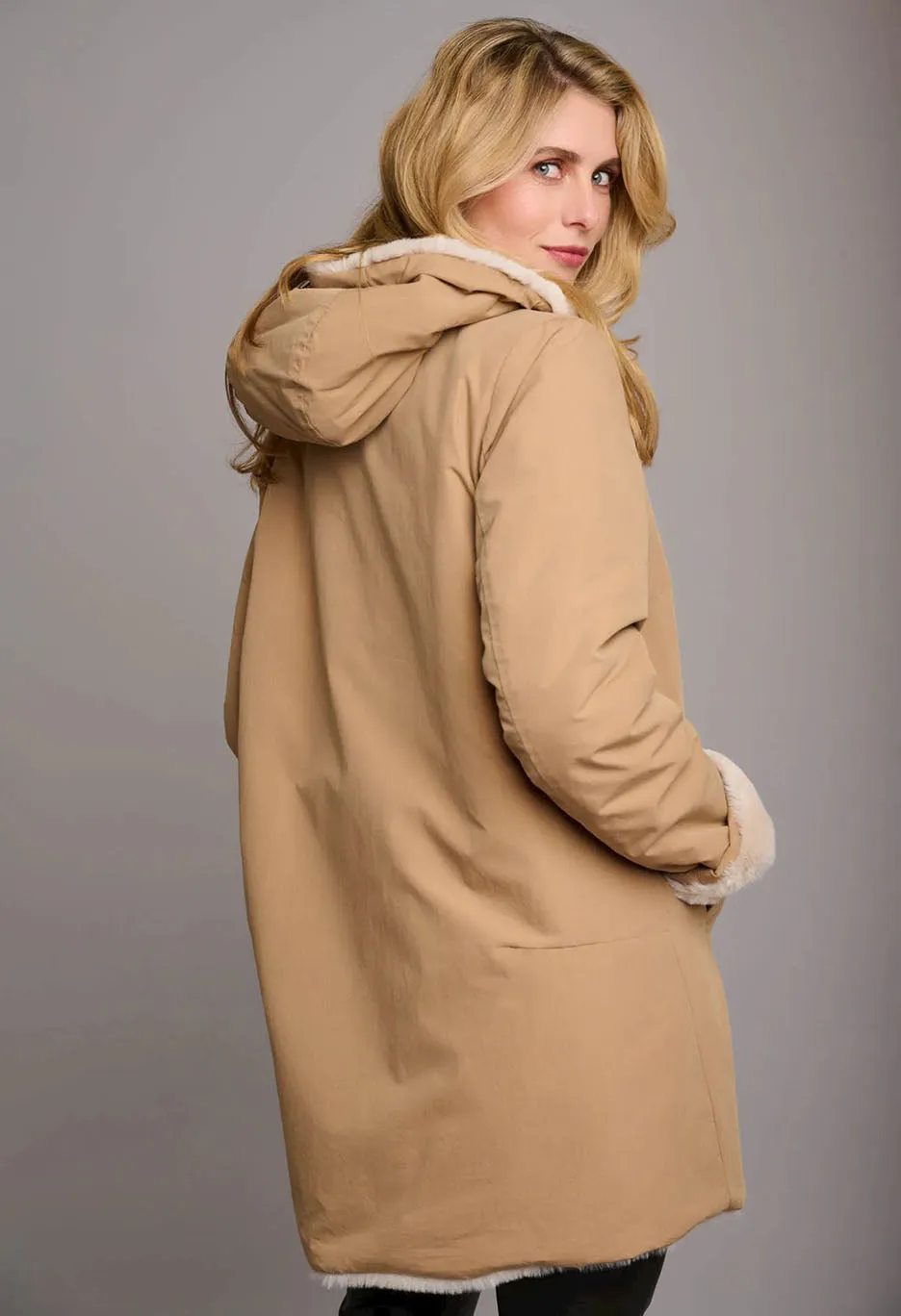 Reversible Hooded Coat