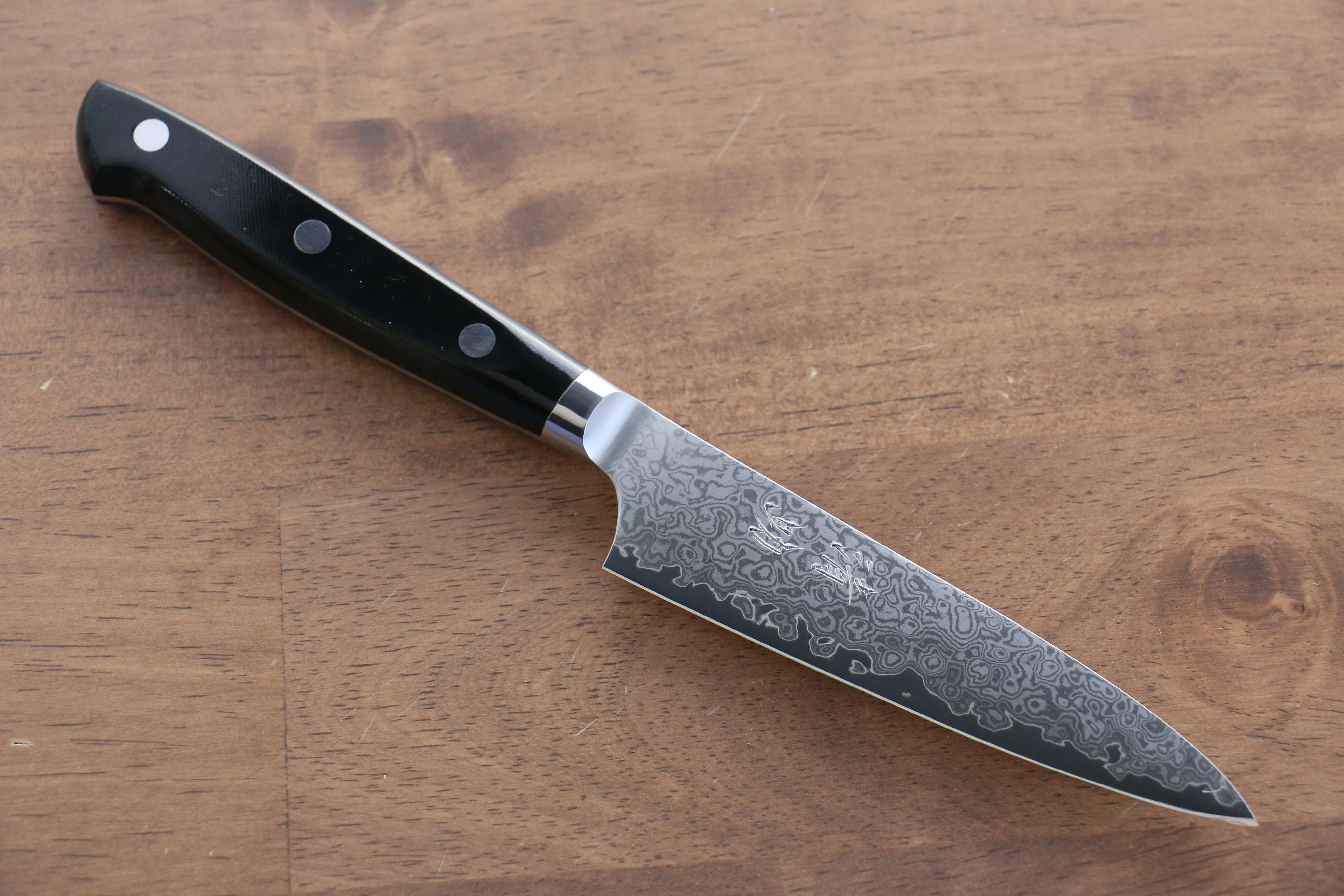Seisuke VG10 33 Layer Damascus Petty-Utility 120mm Micarta Handle