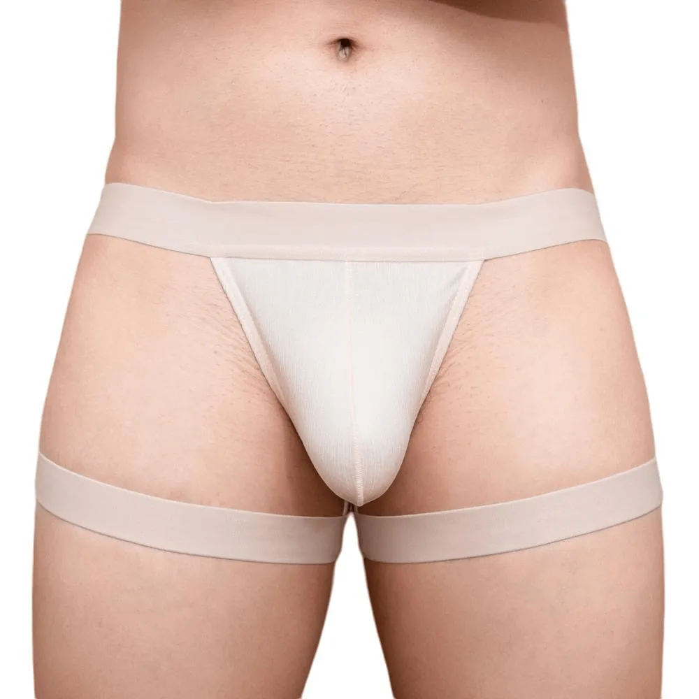 Sexy Men's Low-Rise Briefs / Erotic Male Underwear with Leg Rings