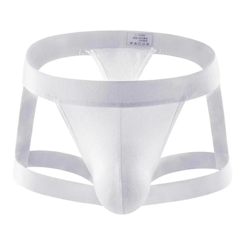 Sexy Men's Low-Rise Briefs / Erotic Male Underwear with Leg Rings