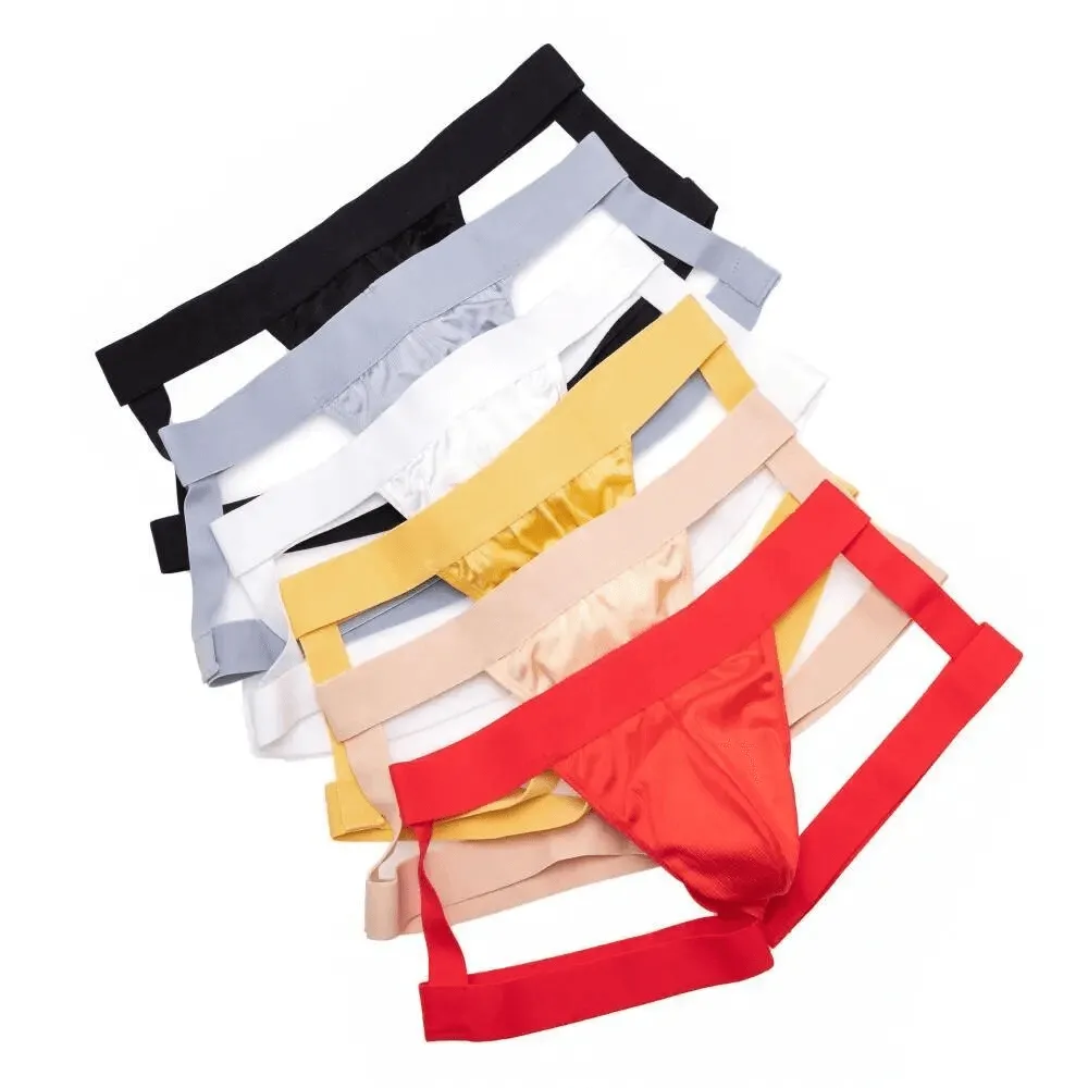 Sexy Men's Low-Rise Briefs / Erotic Male Underwear with Leg Rings