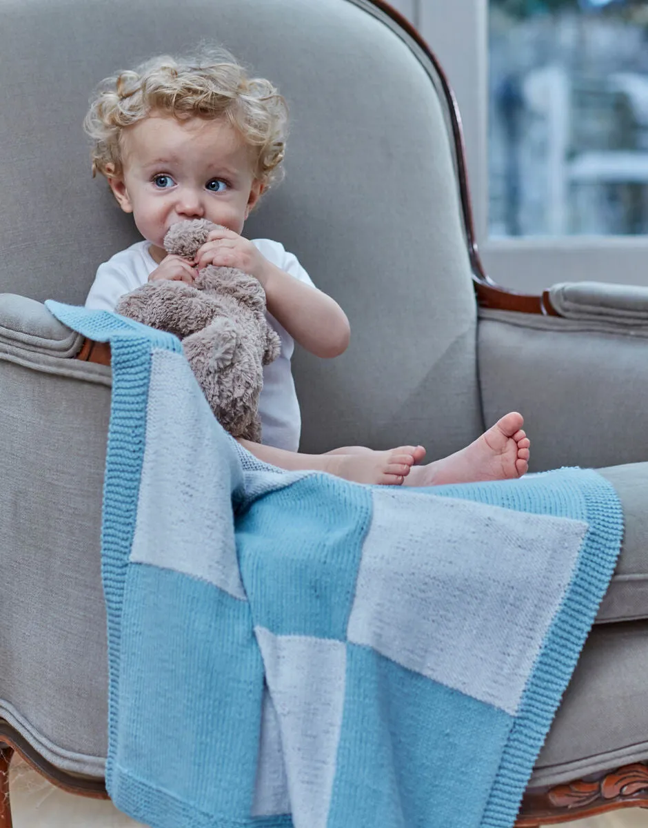 Sirdar - Baby Blanket in Snuggly 100% Cotton - Knitting Pattern 5272