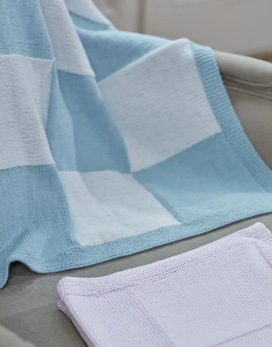 Sirdar - Baby Blanket in Snuggly 100% Cotton - Knitting Pattern 5272