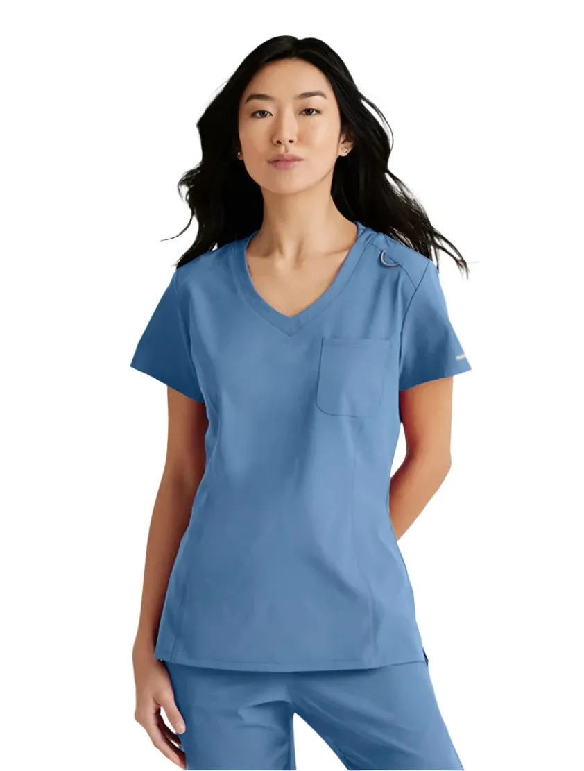 SKECHERS™ by Barco Dignity 1-Pocket Tuck-In Scrub Top-Plus
