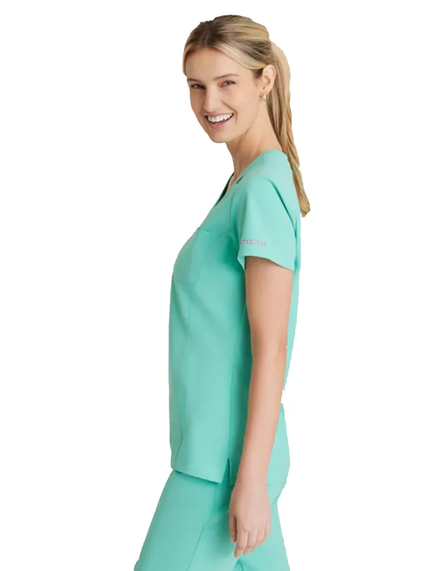 SKECHERS™ by Barco Dignity 1-Pocket Tuck-In Scrub Top-Plus