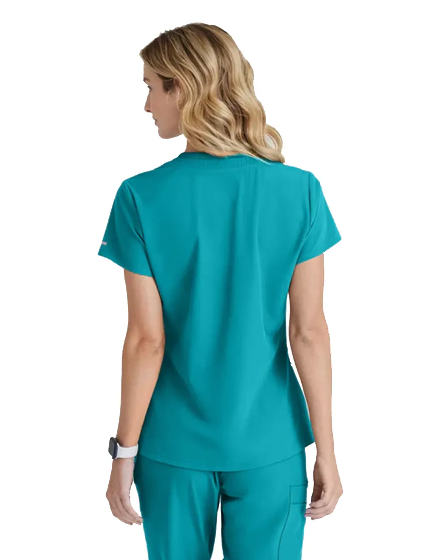 SKECHERS™ by Barco Dignity 1-Pocket Tuck-In Scrub Top-Plus