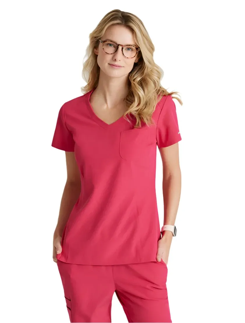 SKECHERS™ by Barco Dignity 1-Pocket Tuck-In Scrub Top-Plus