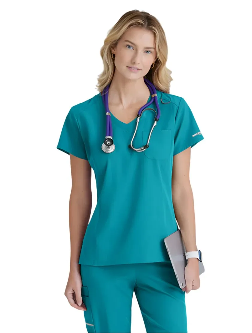 SKECHERS™ by Barco Dignity 1-Pocket Tuck-In Scrub Top-Plus