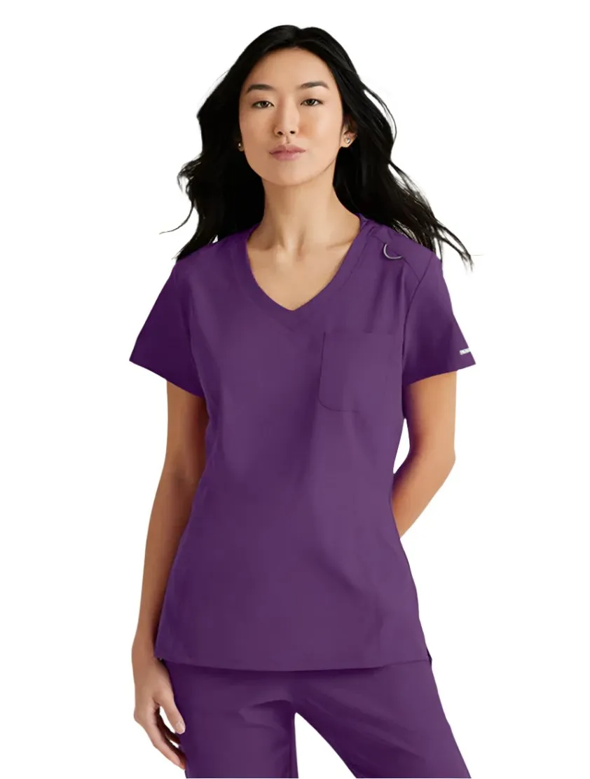 SKECHERS™ by Barco Dignity 1-Pocket Tuck-In Scrub Top-Plus