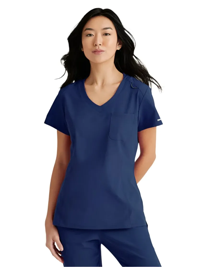 SKECHERS™ by Barco Dignity 1-Pocket Tuck-In Scrub Top-Plus