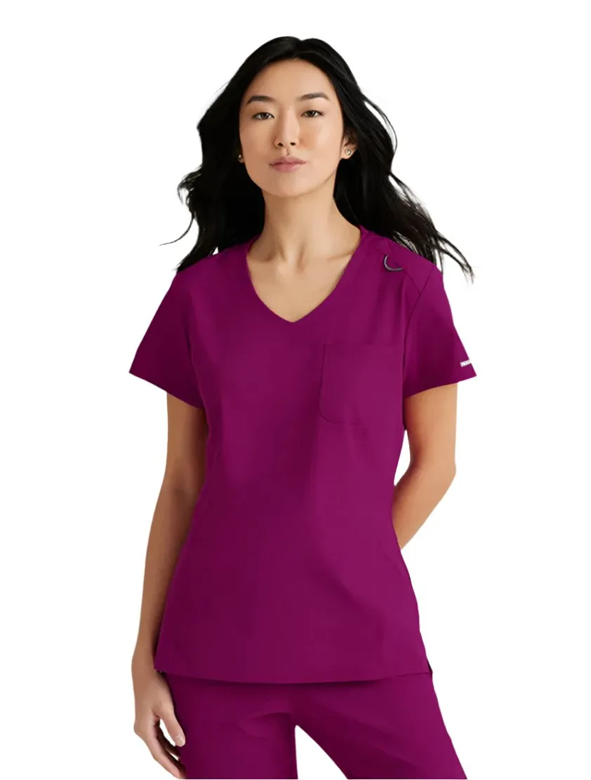 SKECHERS™ by Barco Dignity 1-Pocket Tuck-In Scrub Top-Plus