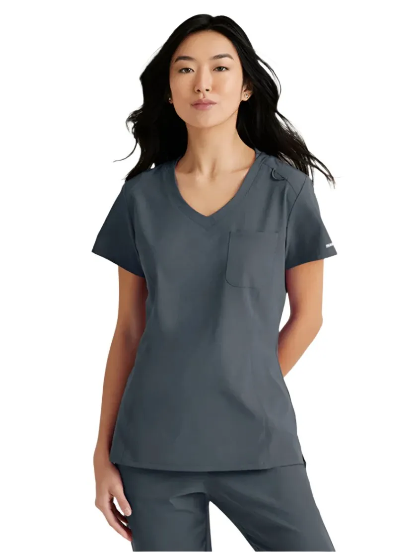 SKECHERS™ by Barco Dignity 1-Pocket Tuck-In Scrub Top-Plus