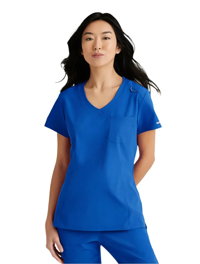 SKECHERS™ by Barco Dignity 1-Pocket Tuck-In Scrub Top-Plus