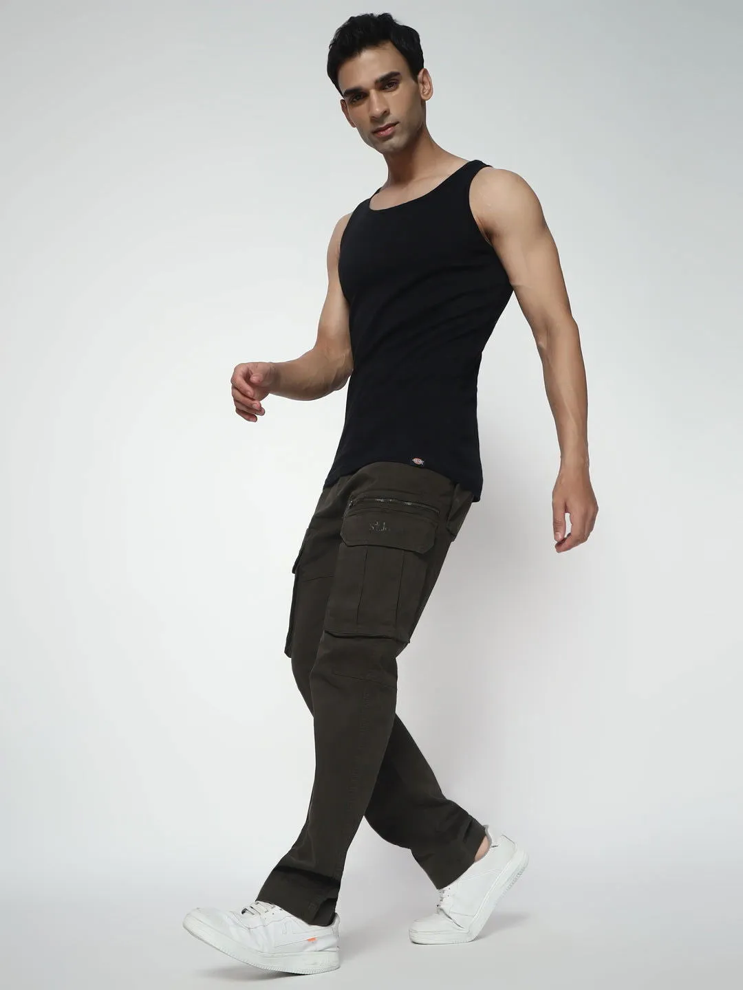 SLIM EIGHT POCKETS CARGO GREEN