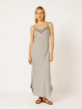Slip Dress MAXI | Bias Cut | Sage Peony