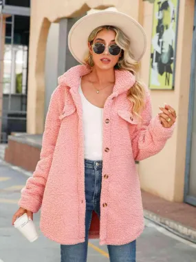 Snuggly Button Down Teddy Winter Coat