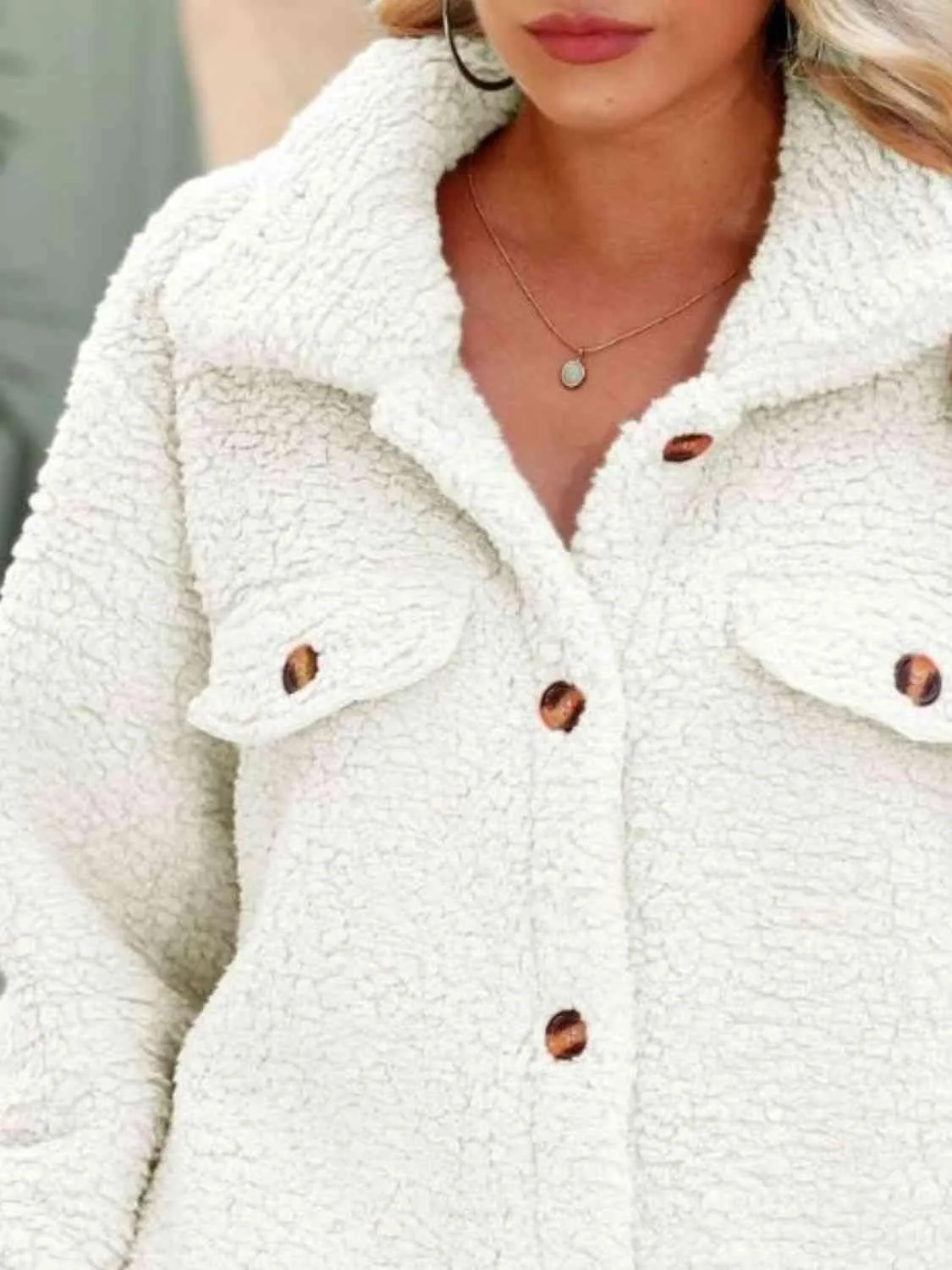 Snuggly Button Down Teddy Winter Coat