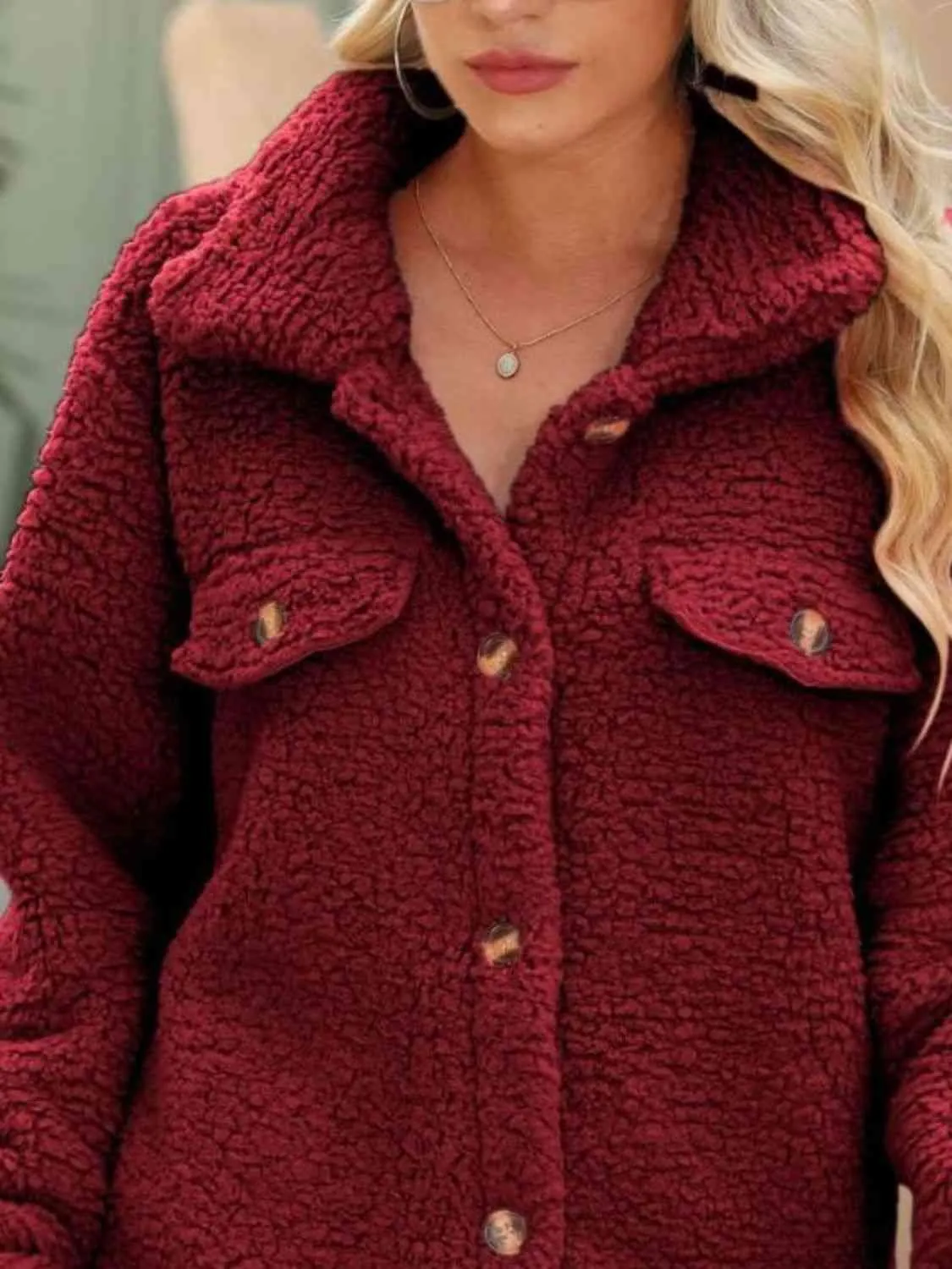 Snuggly Button Down Teddy Winter Coat