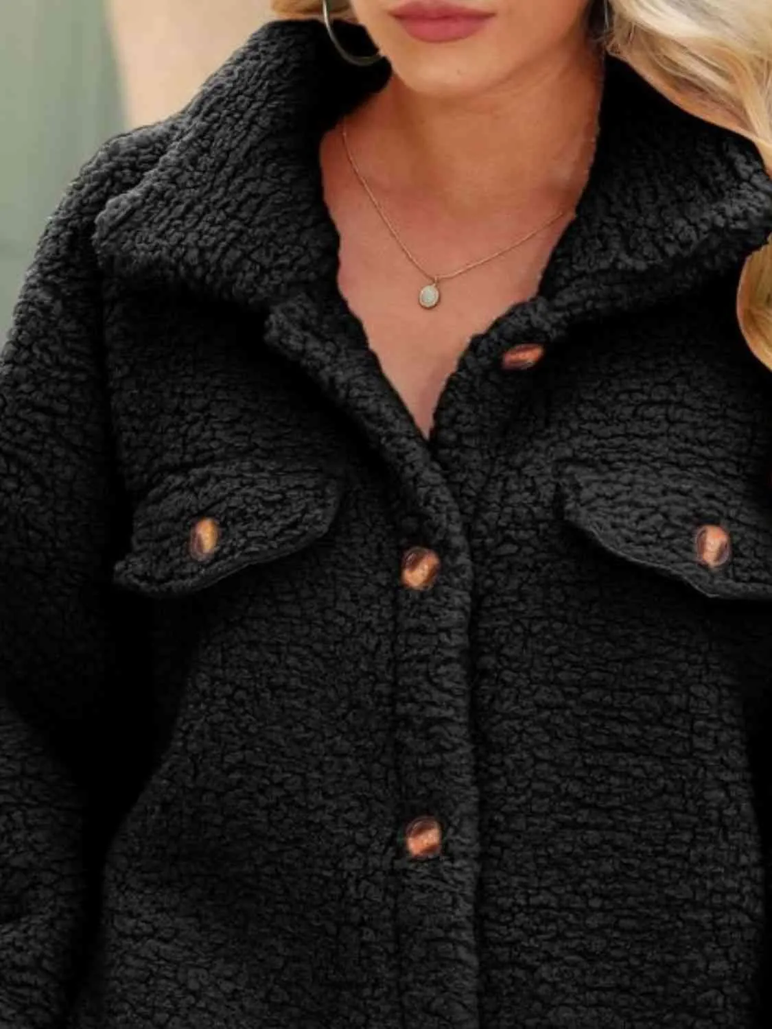 Snuggly Button Down Teddy Winter Coat
