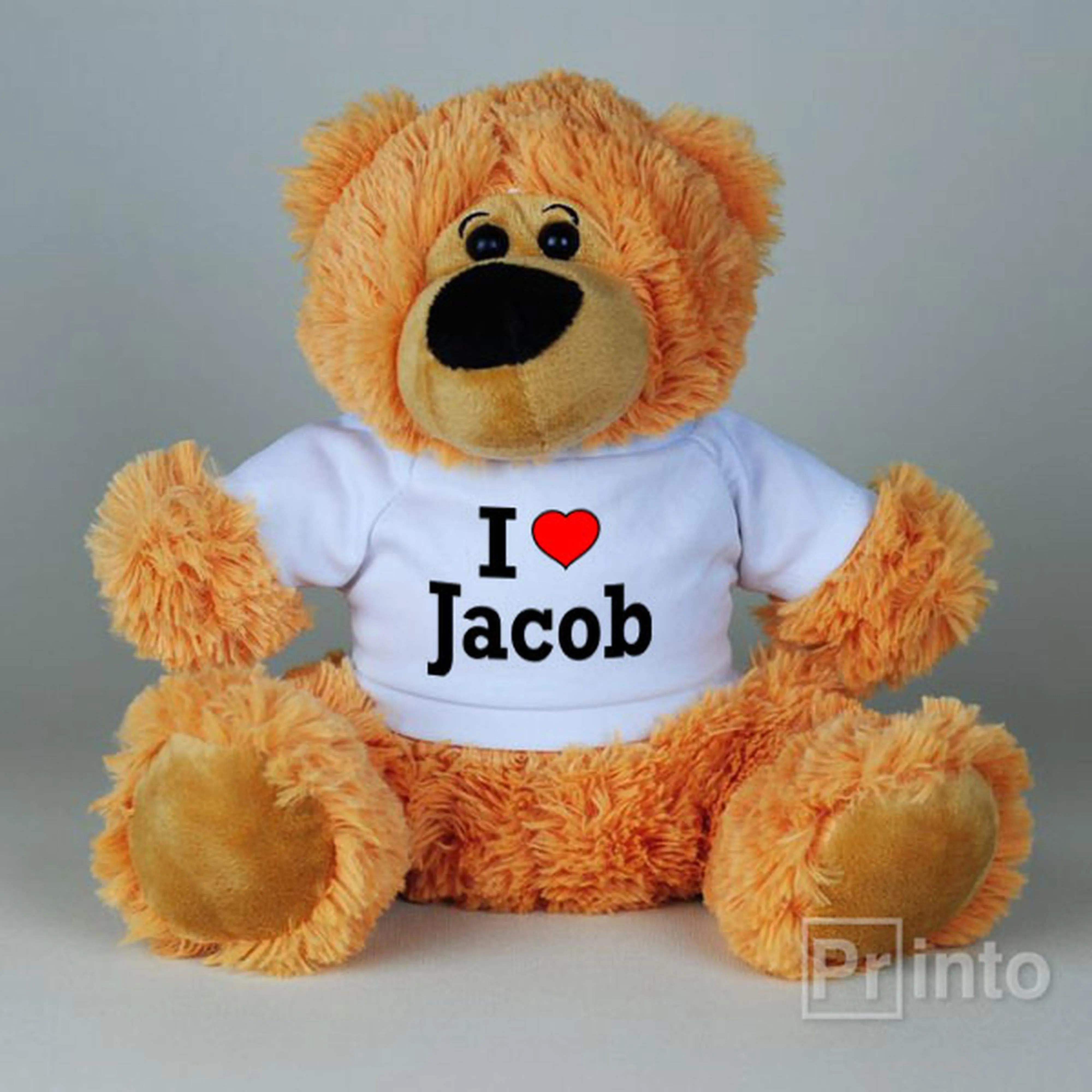 Soft brown Teddy Bear toy - I love Jacob